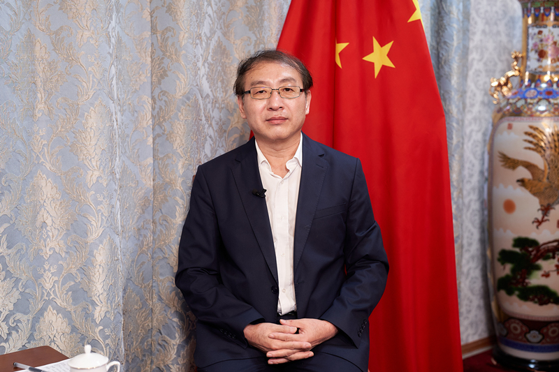 中国驻叶卡捷琳堡总领事崔少纯。记者 马天翼摄